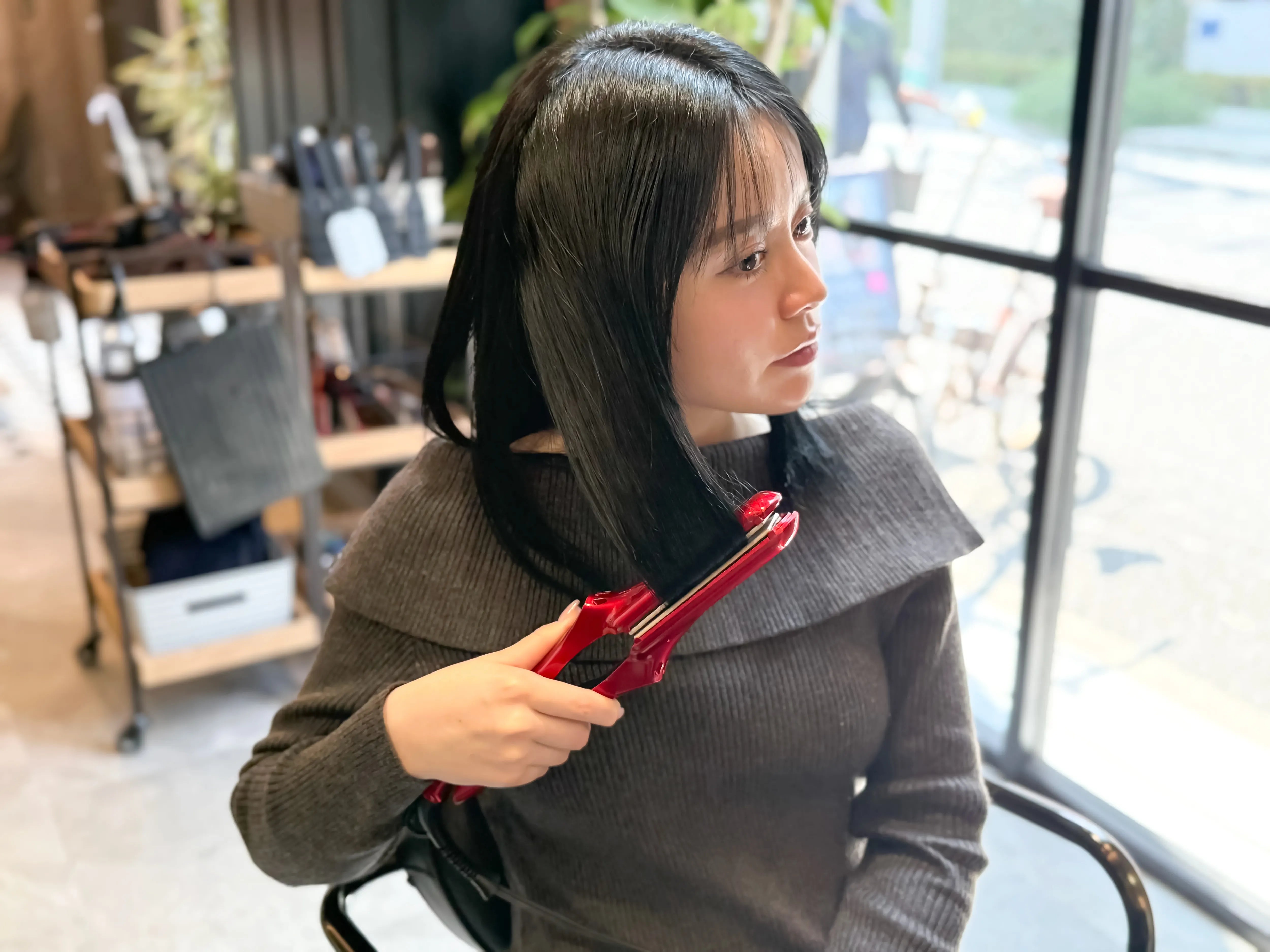 毛束を巻きつける