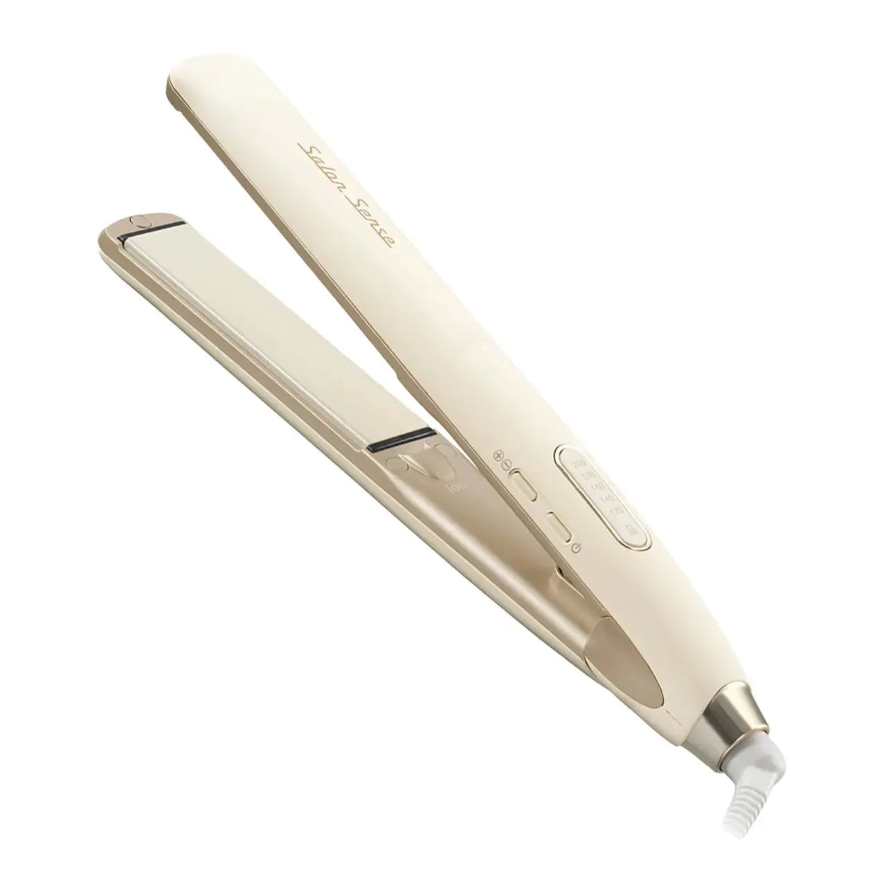 サロンセンス SalonSense シルキーモイスト マイナスイオンストレートアイロン KHS-8760/C アイボリー｜ KOIZUMI（コイズミ） 小泉成器