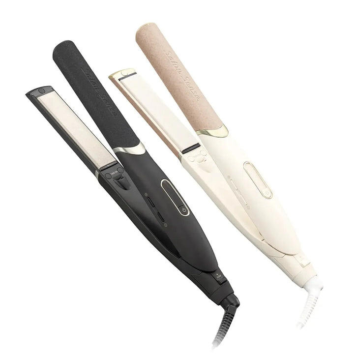 サロンセンス SalonSense シルキーモイスト マイナスイオンストレートアイロン KHS-8770/C・K アイボリー ブラック｜ KOIZUMI（コイズミ） 小泉成器 - CHOUCHOU シュシュ｜美容アイテム通販サイト
