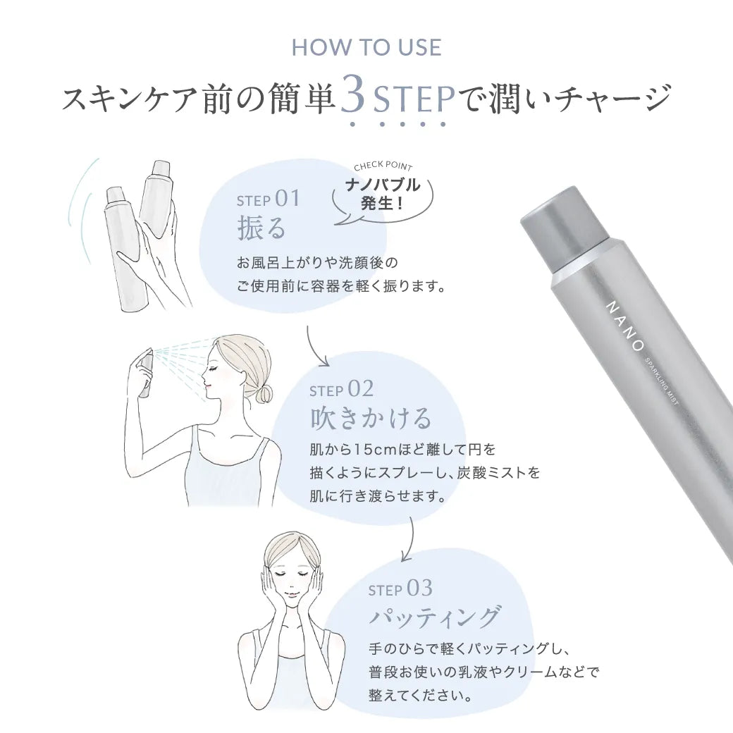 ルリーク  ナノスパークリングミスト 150ｍL｜LUREAQU