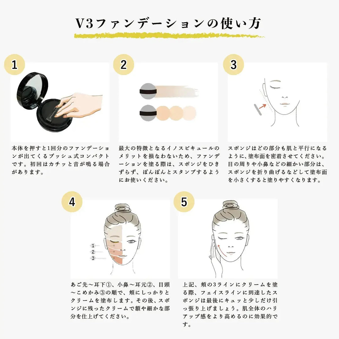 V3ファンデーションの使い方