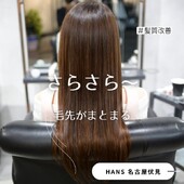 【 髪質改善 】乾かすだけでまとまる理想的な艶髪！|美容室ＨＡＮＳ　名古屋　伏見